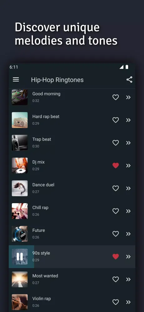Ảnh chụp màn hình của Hip-Hop Ringtones