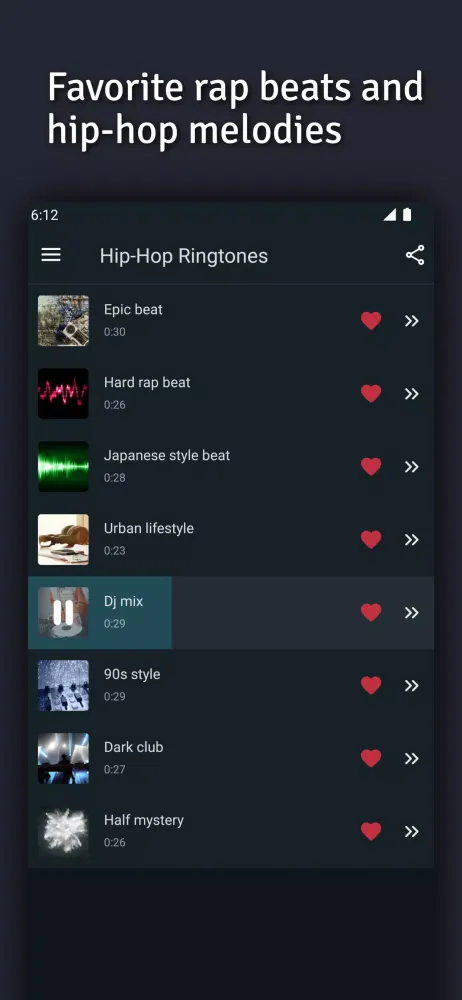 Ảnh chụp màn hình của Hip-Hop Ringtones