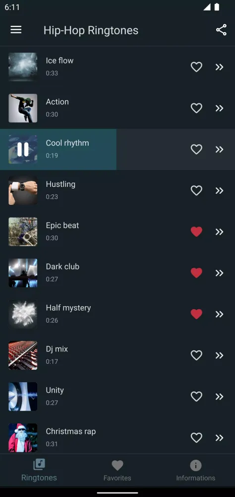 Ảnh chụp màn hình của Hip-Hop Ringtones