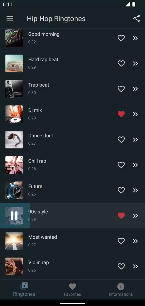 Ảnh chụp màn hình của Hip-Hop Ringtones