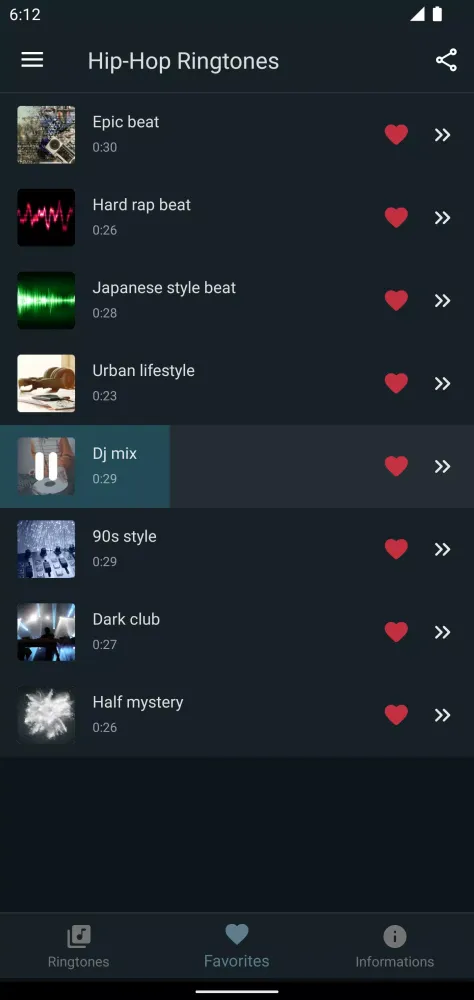 Ảnh chụp màn hình của Hip-Hop Ringtones