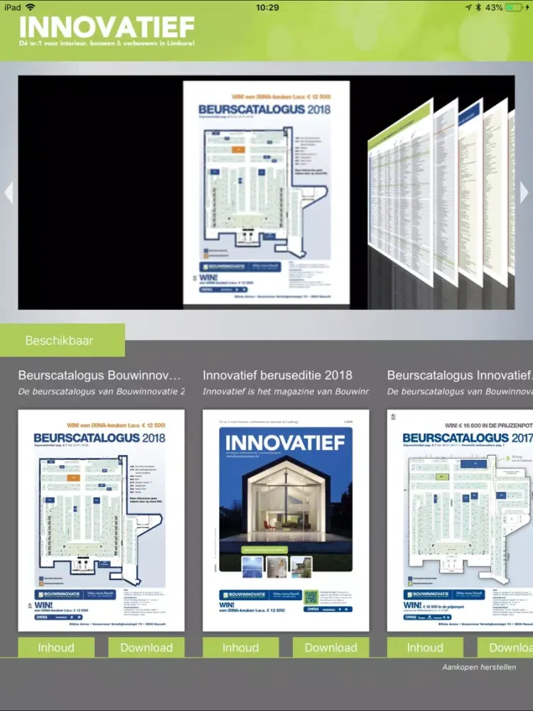 Innovatief.be iPad  Screenshots