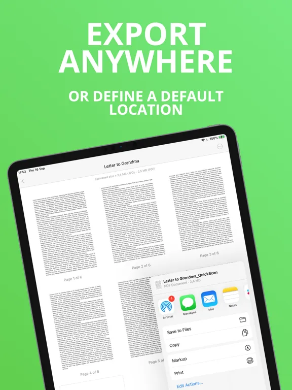 QuickScan Enterprise - OCR iPad  Screenshots