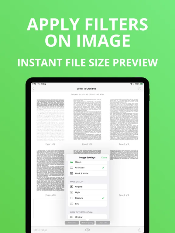 QuickScan Enterprise - OCR iPad  Screenshots