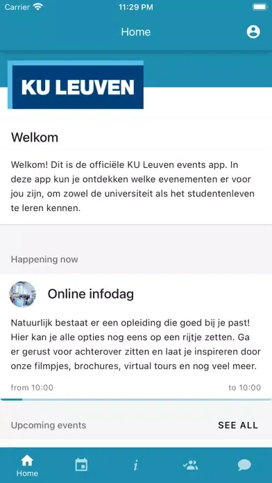 Ảnh chụp màn hình của KU Leuven events