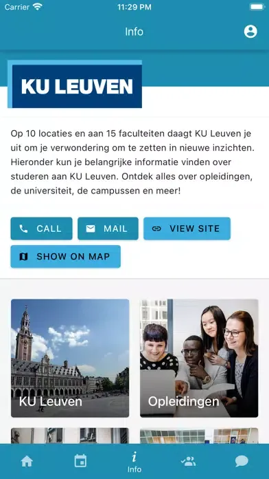Ảnh chụp màn hình của KU Leuven events