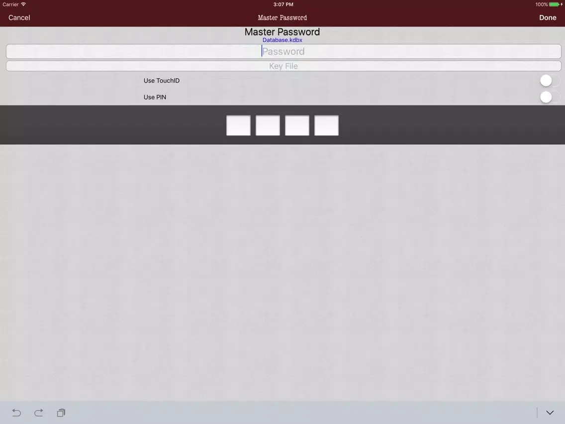 Скриншоты KyPass 3 - Keepass in sync iPad 