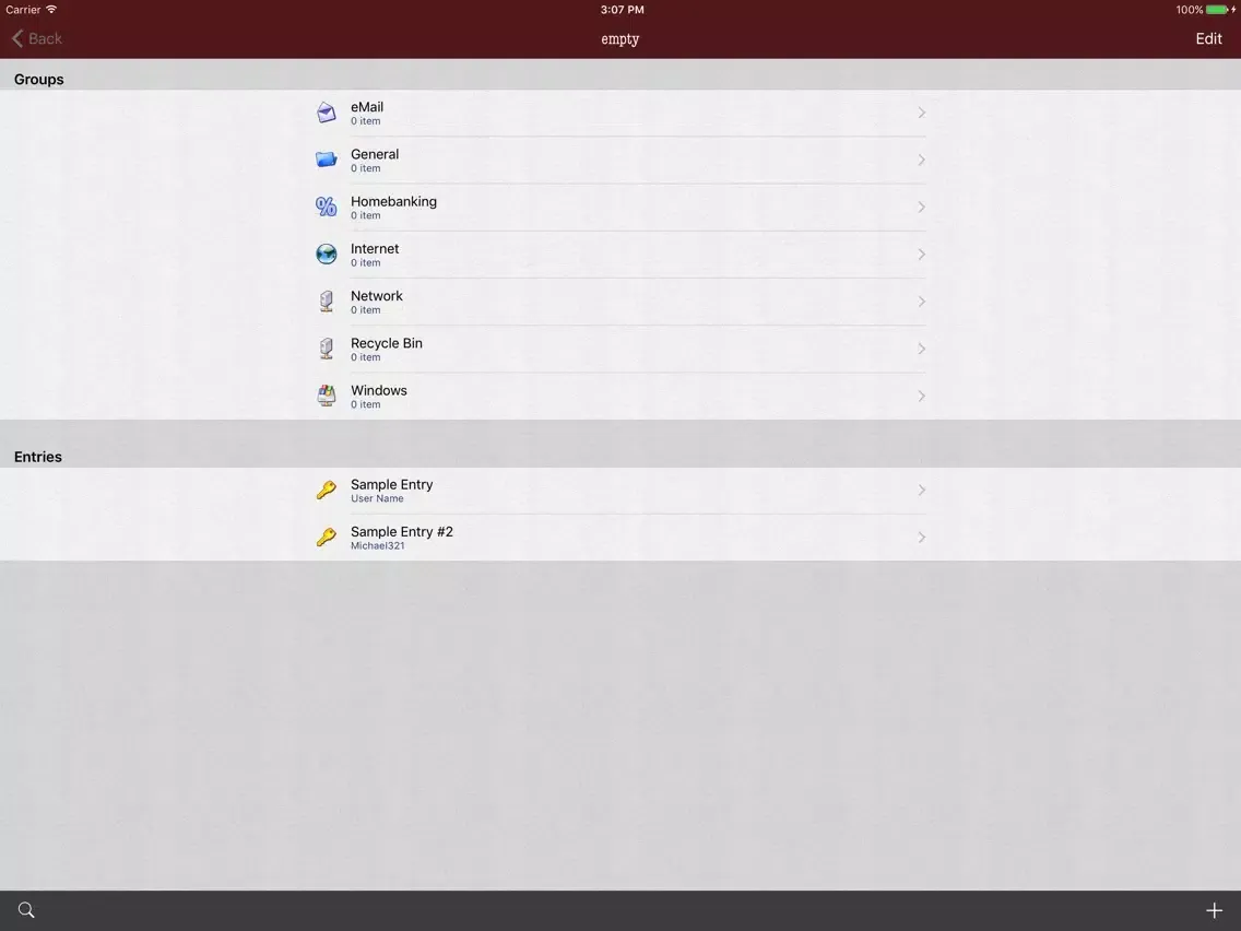 Скриншоты KyPass 3 - Keepass in sync iPad 