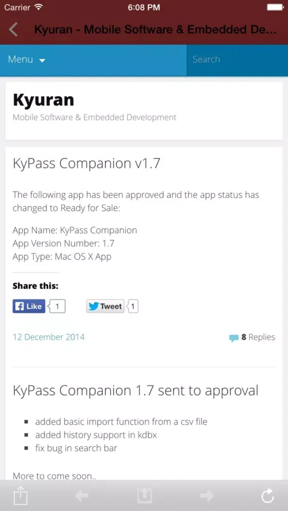 Скриншоты KyPass 3 - Keepass in sync