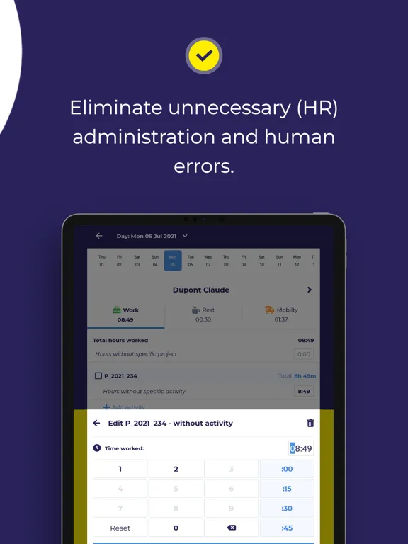 Captures d'écran de Lecot Connect Timesheets iPad 