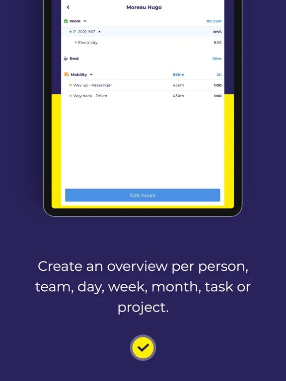 Captures d'écran de Lecot Connect Timesheets iPad 