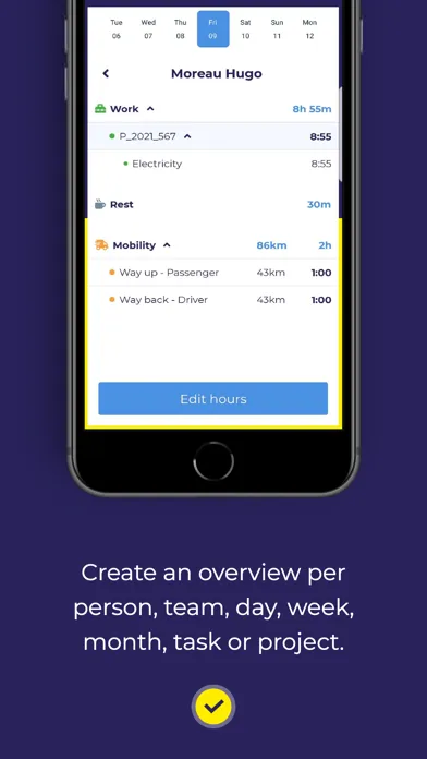 Captures d'écran de Lecot Connect Timesheets