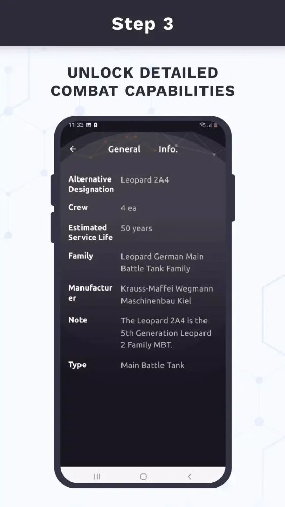 Capturas de pantalla de Military Equipment Guide MEGA