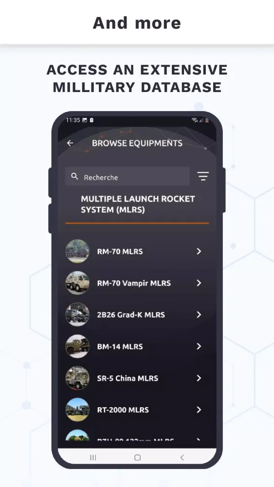 Capturas de pantalla de Military Equipment Guide MEGA