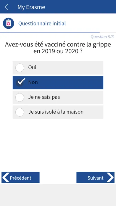 Captures d'écran de MyHUB Hôpital Universitaire