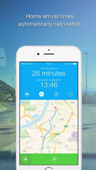 Coming Home - Share ETA (Send your arrival time.) سکرین شاٹس
