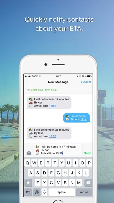 Coming Home - Share ETA (Send your arrival time.) سکرین شاٹس