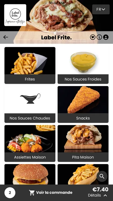 Capturas de tela do Label frite.