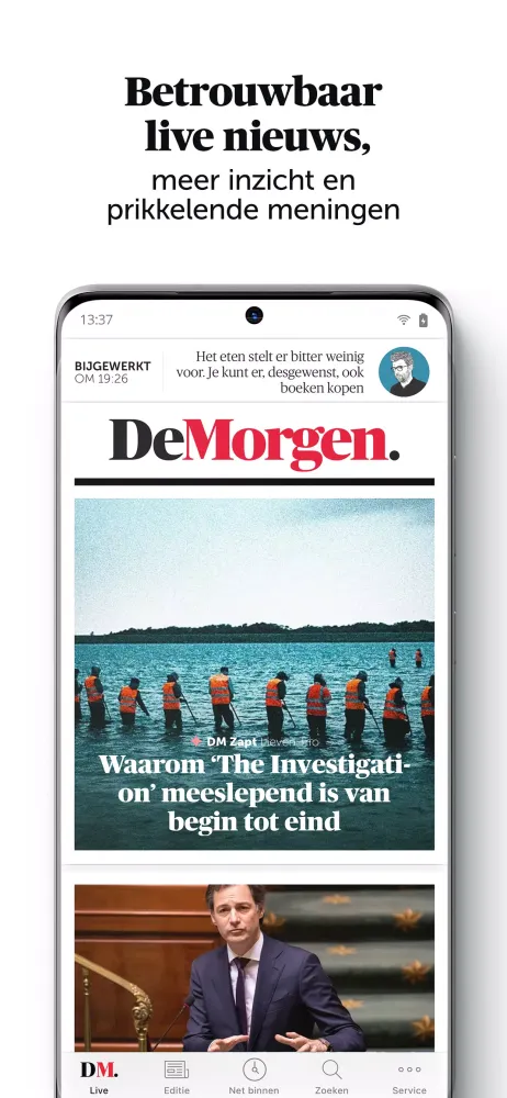 Captures d'écran de De Morgen