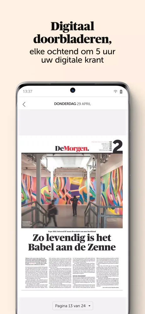 Captures d'écran de De Morgen