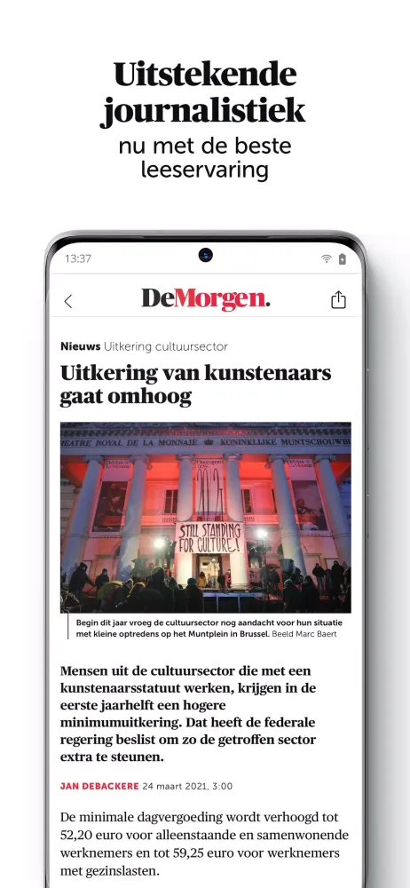 Captures d'écran de De Morgen