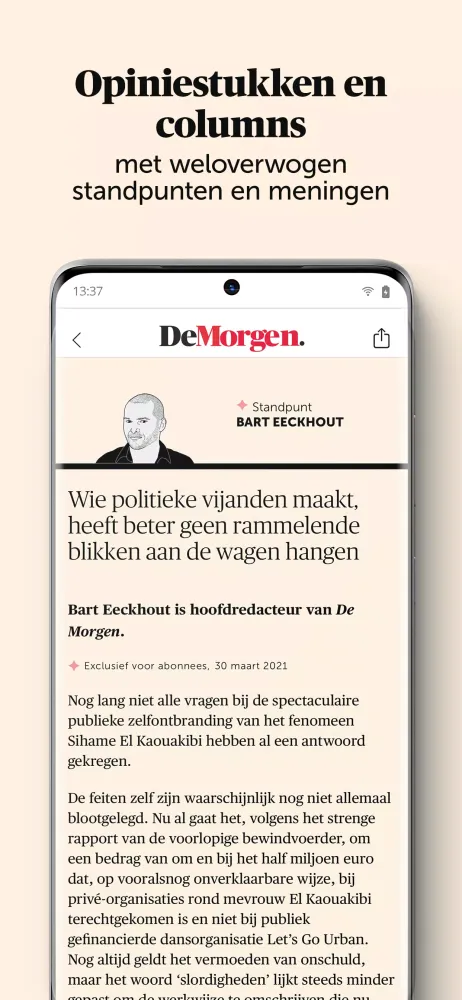 Captures d'écran de De Morgen