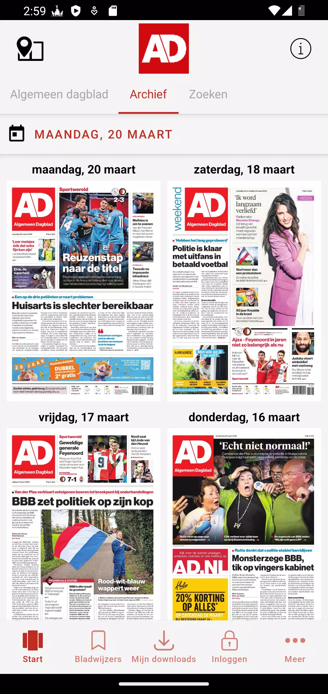 AD - Digitale krant Screenshots