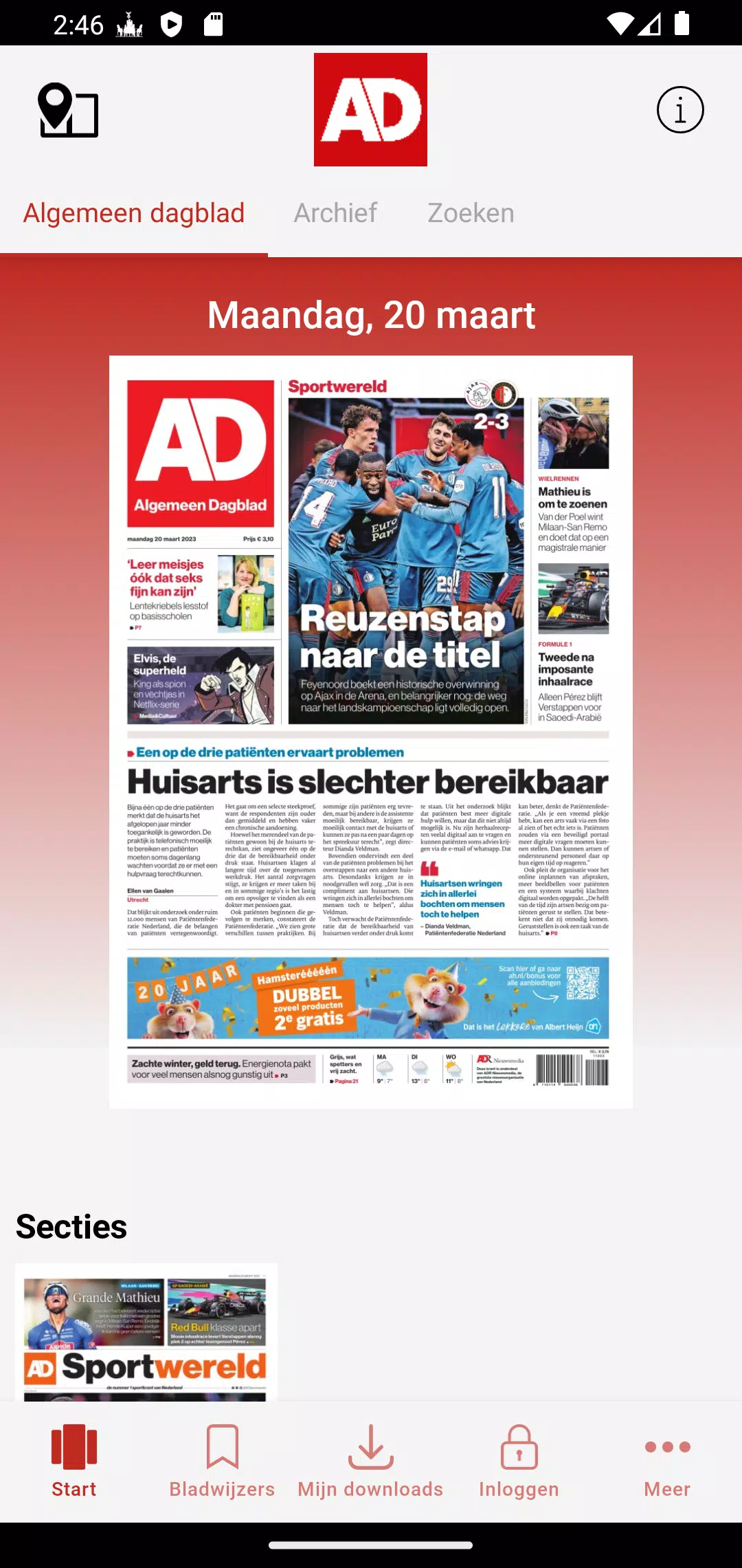 AD - Digitale krant Screenshots