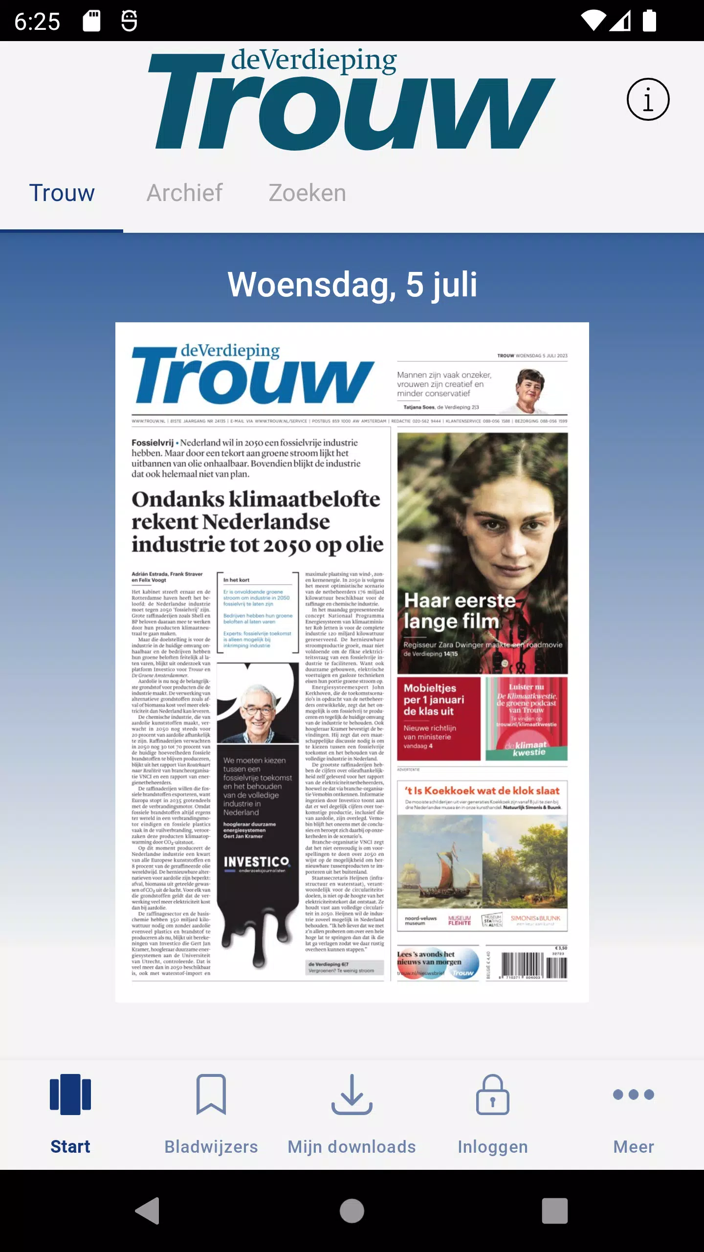Trouw digitale krantscreenshot dell'app1