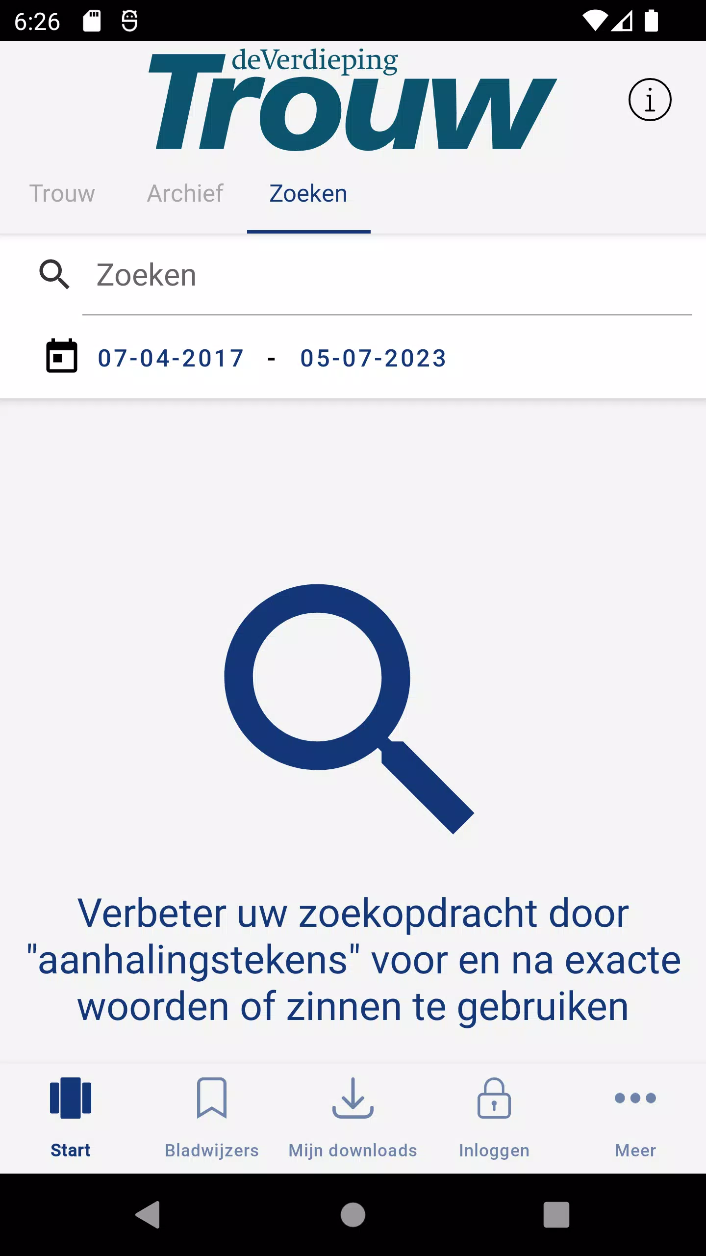Trouw digitale krantscreenshot dell'app3