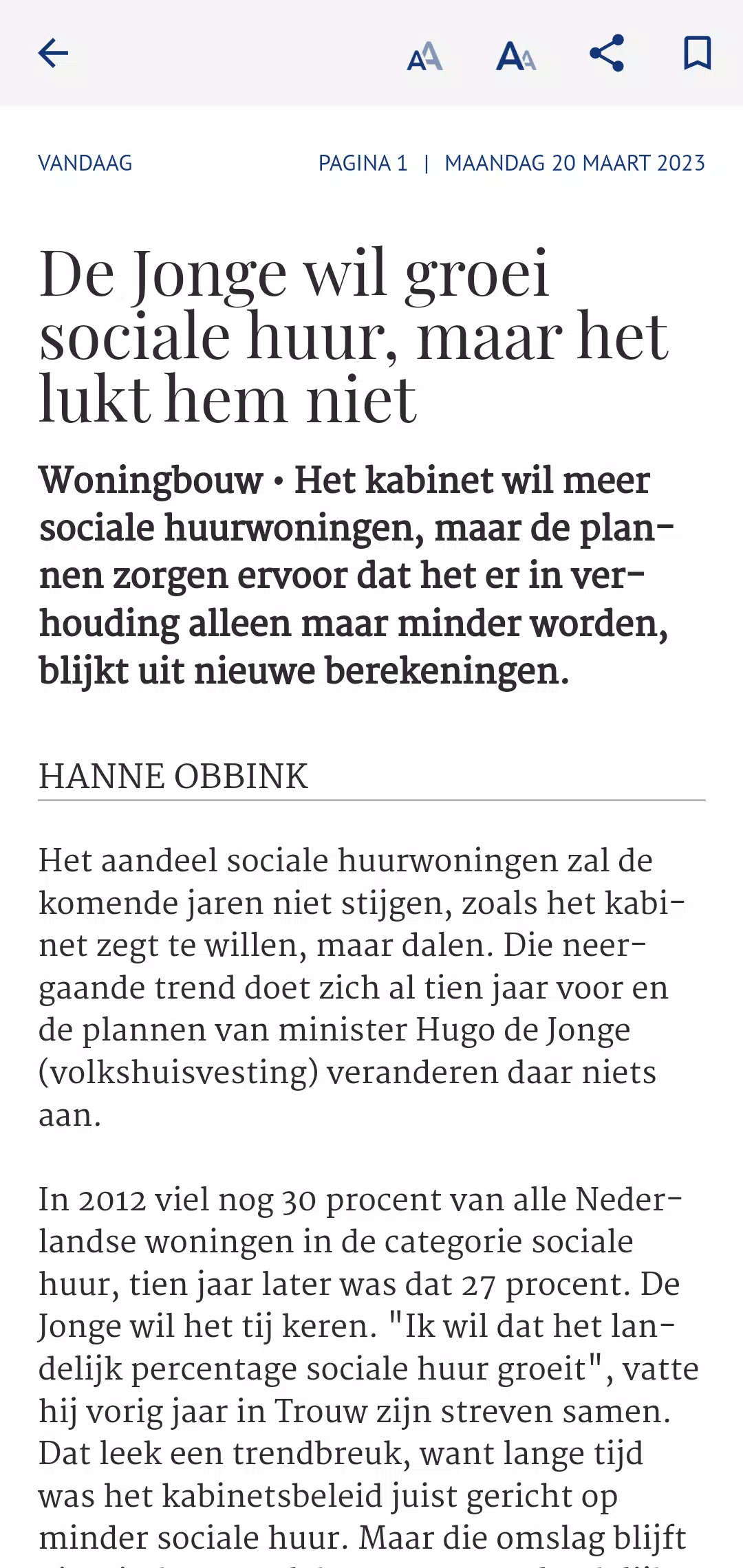 Trouw digitale krantscreenshot dell'app5