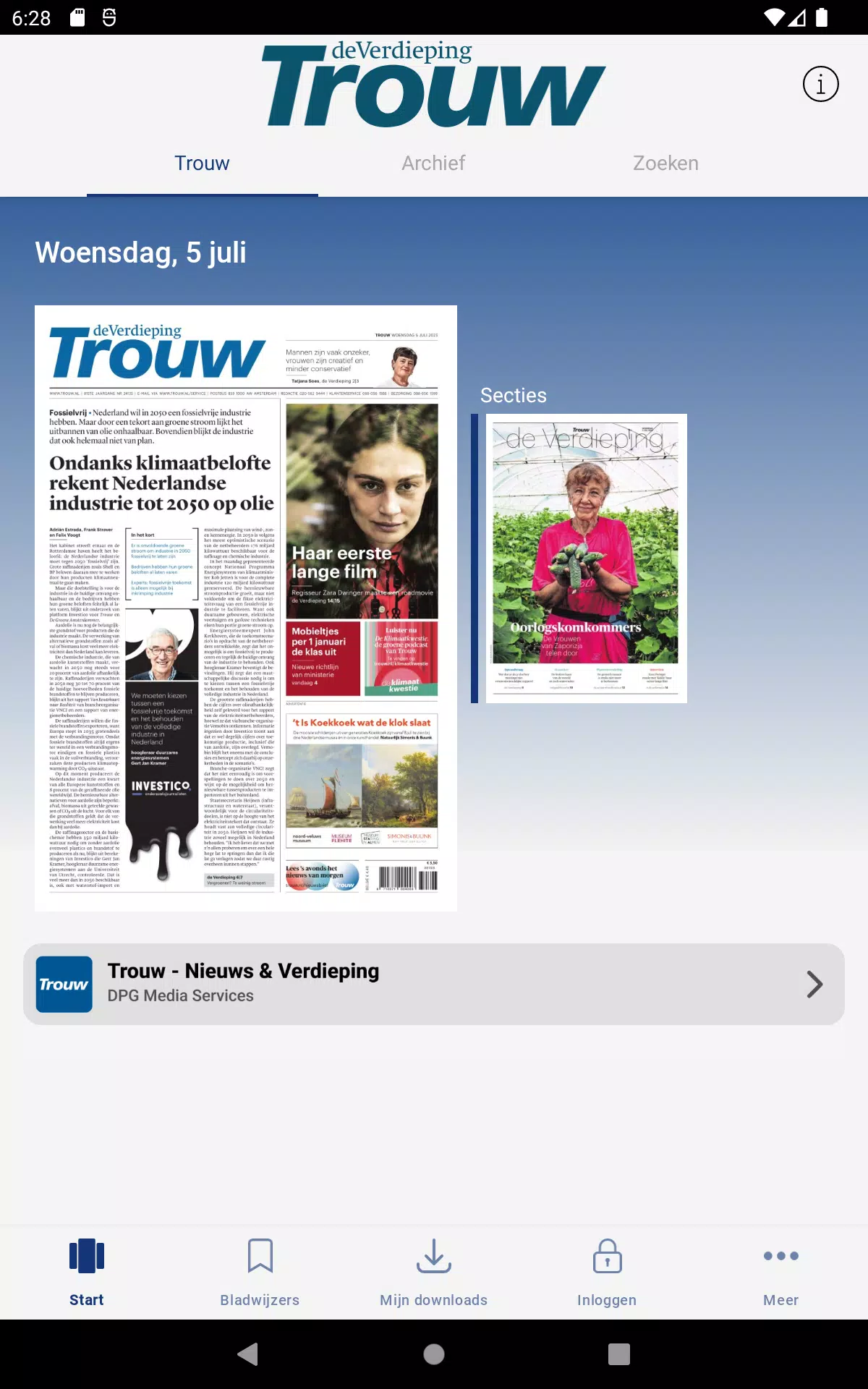 Trouw digitale krantscreenshot dell'app6