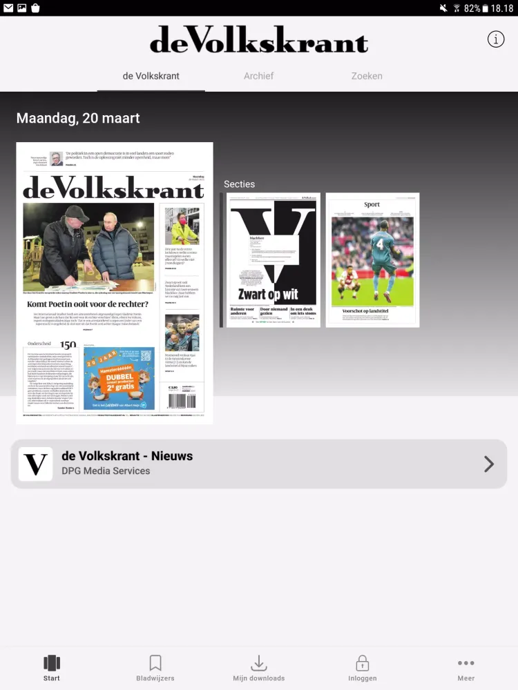 de Volkskrant Krant應用截圖