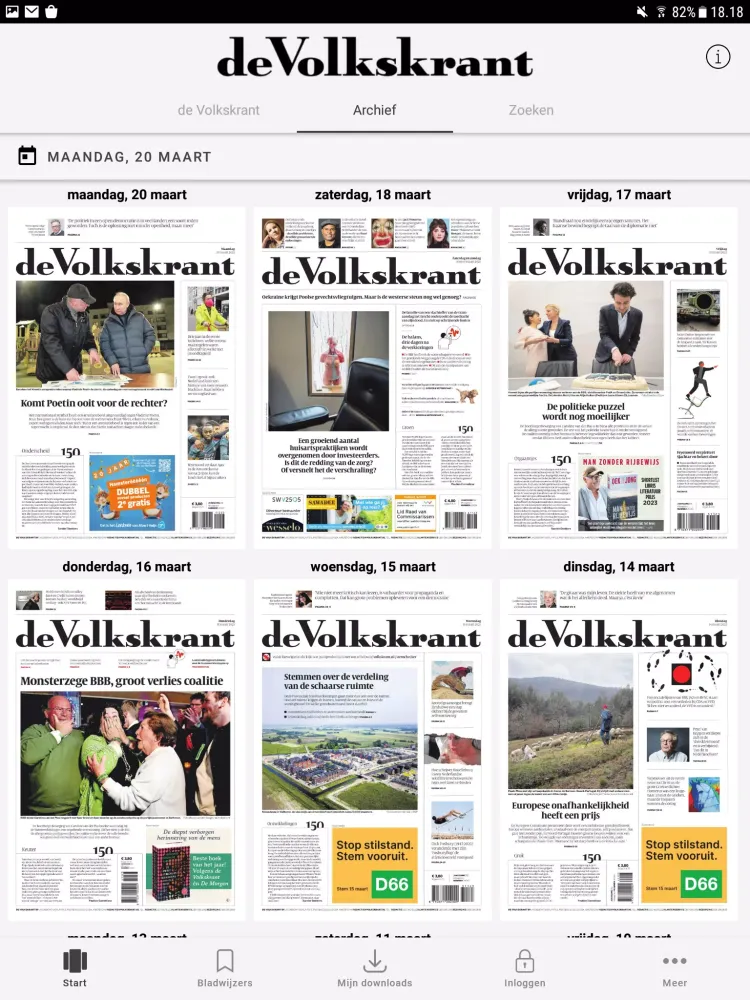 de Volkskrant Krant應用截圖