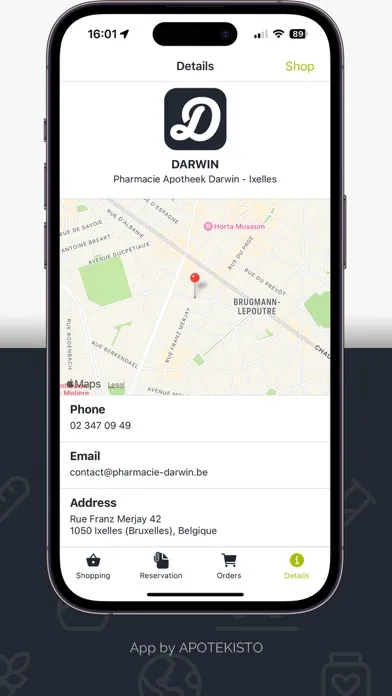 Ảnh chụp màn hình của Pharmacie Apotheek Darwin