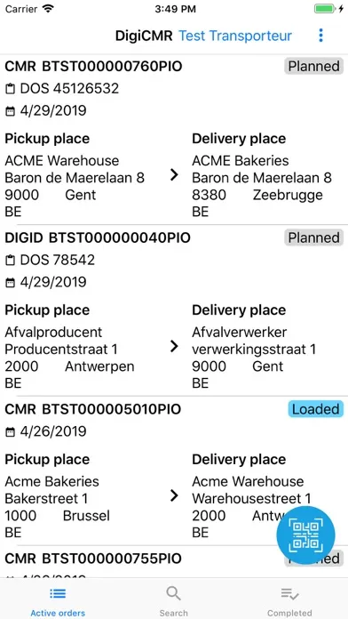 Capturas de tela do DigiCMR Integration