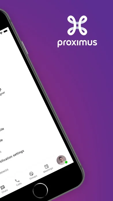 Tangkapan skrin Proximus Webphone