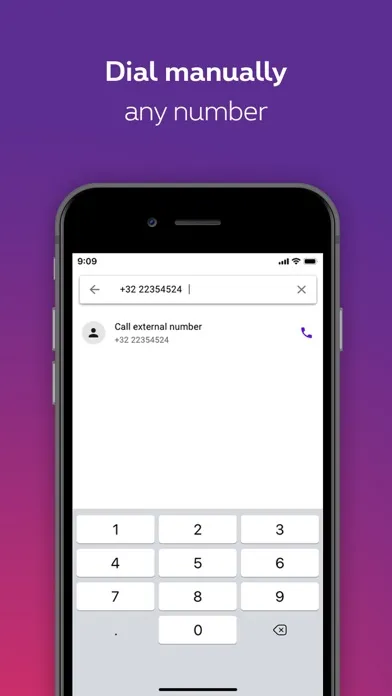 Tangkapan skrin Proximus Webphone