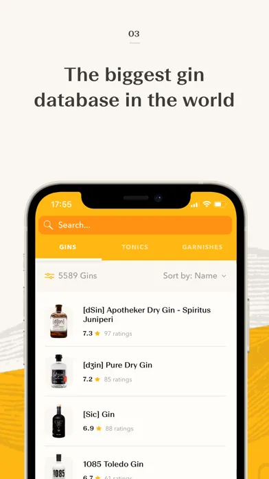 Capturas de tela do Ginventory – Gin & Tonic Guide