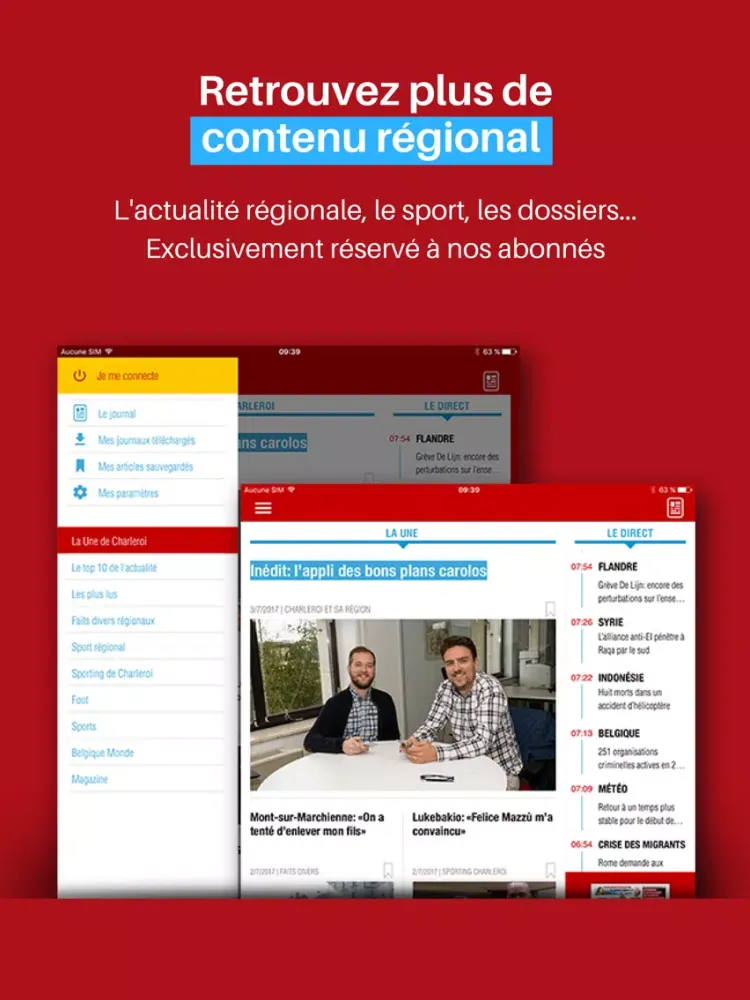 Capturas de pantalla de La Province iPad 