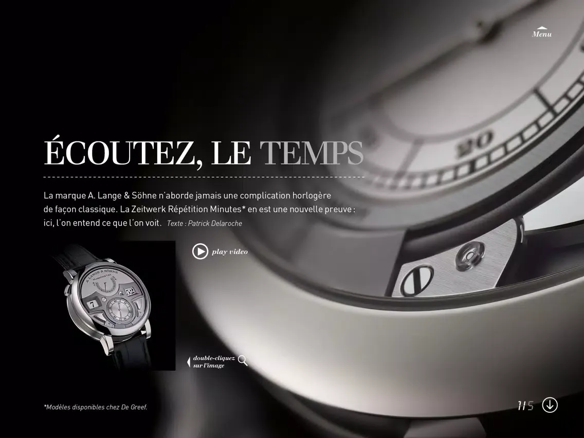 Le Vif/L'Express Horlogerie iPad  스크린샷
