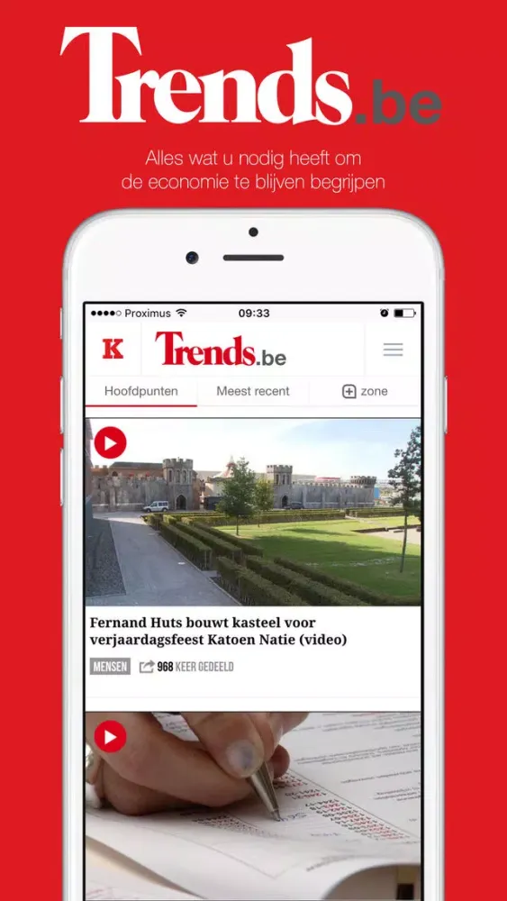 Tangkapan layar Trends.be - Financieel en economisch nieuws