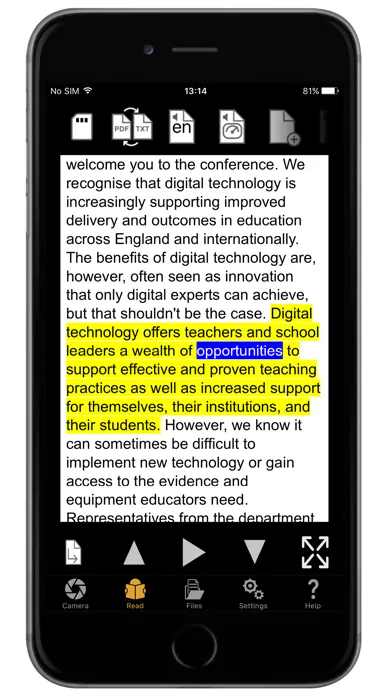 Capturas de tela do OneStep Reader Multi