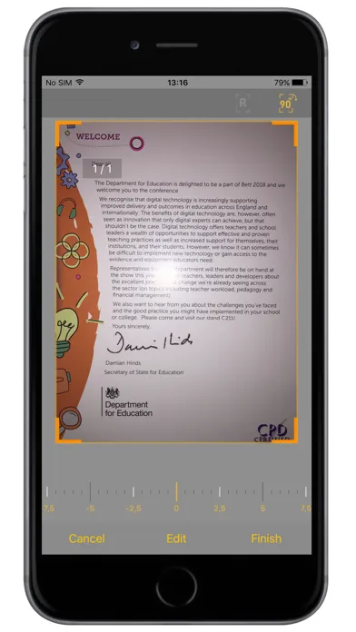 Capturas de tela do OneStep Reader Multi