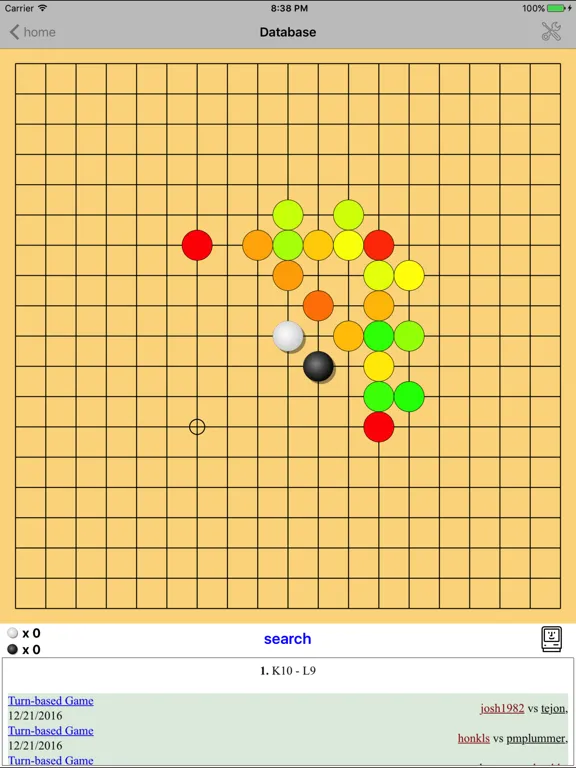 Tangkapan layar Pente Live iPad 