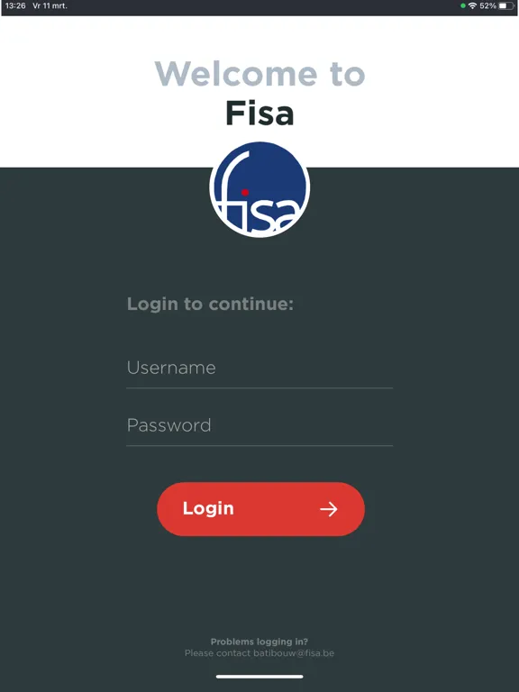 Capturas de tela do Fisa exhibitor iPad 