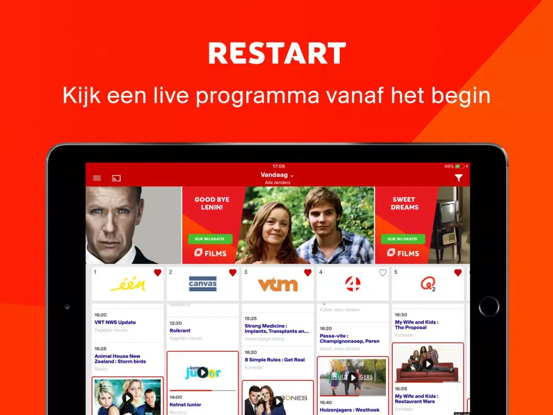 Capturas de tela do TV VLAANDEREN Live TV iPad 
