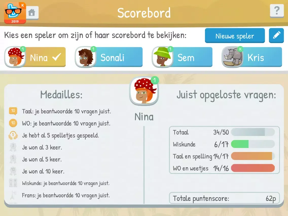 Capturas de pantalla de Zomerbingel 2019 leerjaar 1 iPad 