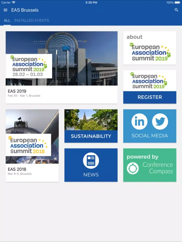 EAS Brussels iPad 应用截图