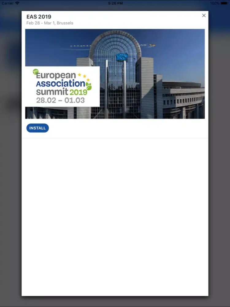 EAS Brussels iPad 应用截图
